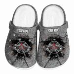 custom houston rockets cracked ground texture clog best selling