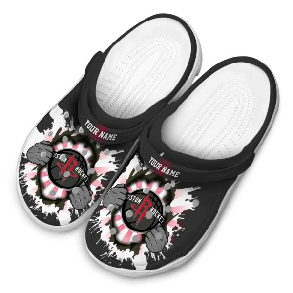 custom houston rockets gripping hand clog latest model
