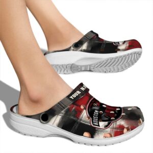 custom houston rockets plaid fusion clog fashion forward