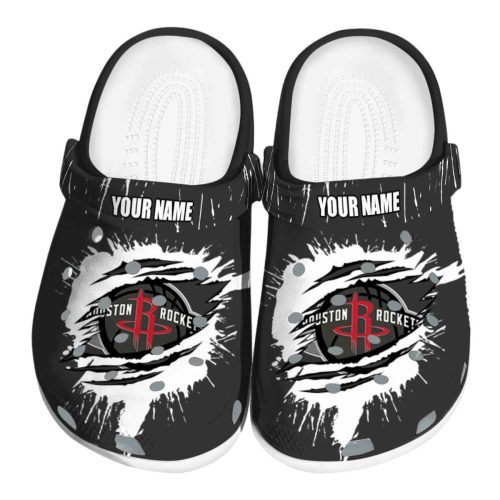 custom houston rockets splash motif background clog best selling