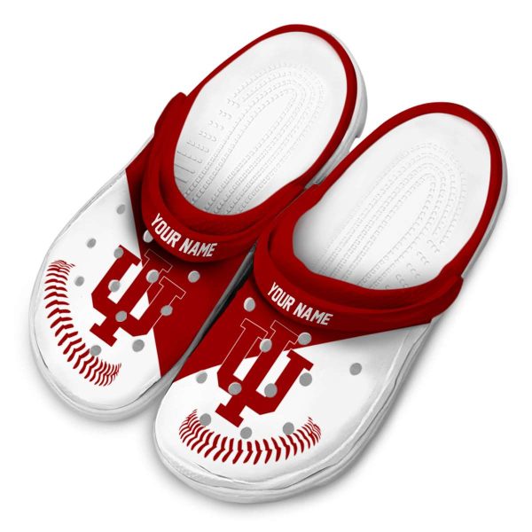 custom indiana hoosiers baseball motif clog latest model