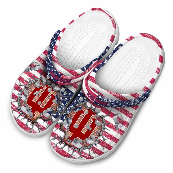 custom indiana hoosiers freedom splinter clog latest model