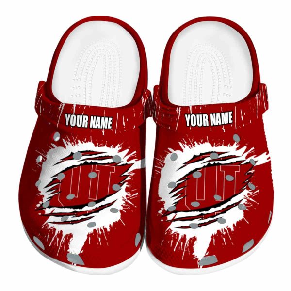 custom indiana hoosiers splash motif background clog best selling