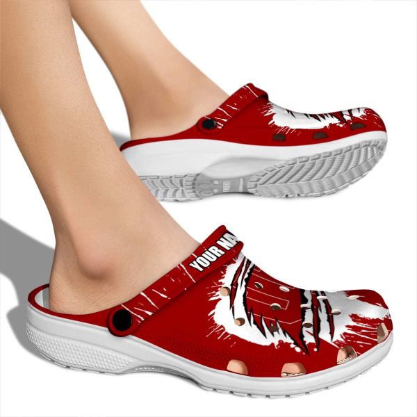 custom indiana hoosiers splash motif background clog fashion forward