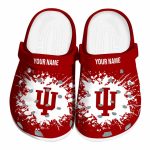 custom indiana hoosiers splatter background clog best selling
