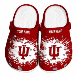 custom indiana hoosiers splatter background clog best selling