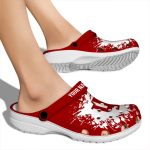 custom indiana hoosiers splatter background clog best selling