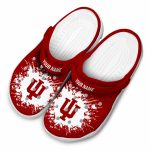 custom indiana hoosiers splatter background clog best selling