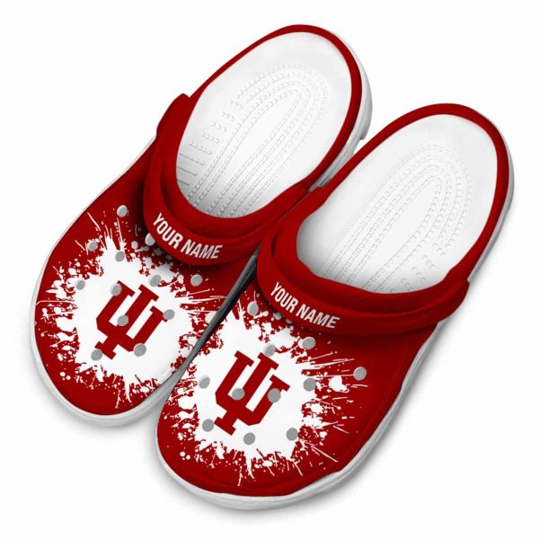 custom indiana hoosiers splatter background clog latest model