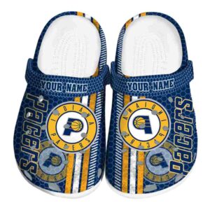 custom indiana pacers contrasting stripes clog best selling