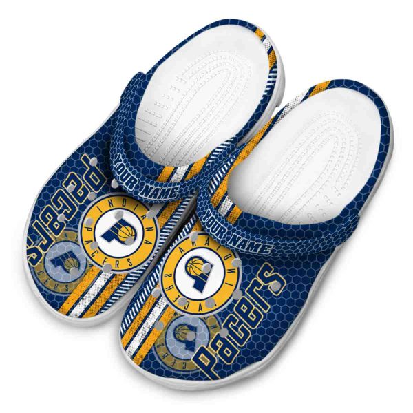 custom indiana pacers contrasting stripes clog latest model