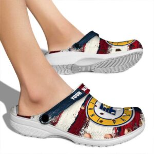 custom indiana pacers patriotic stripes clog fashion forward