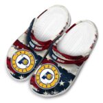 custom indiana pacers patriotic stripes clog best selling