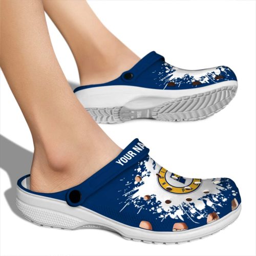 custom indiana pacers splatter background clog fashion forward