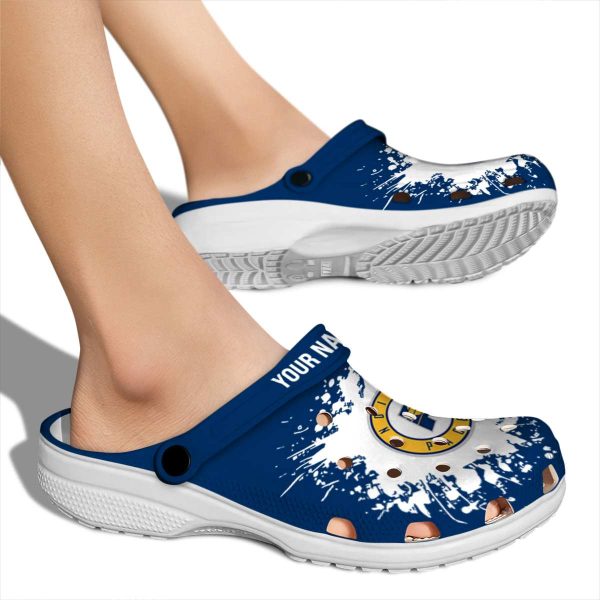 custom indiana pacers splatter background clog fashion forward