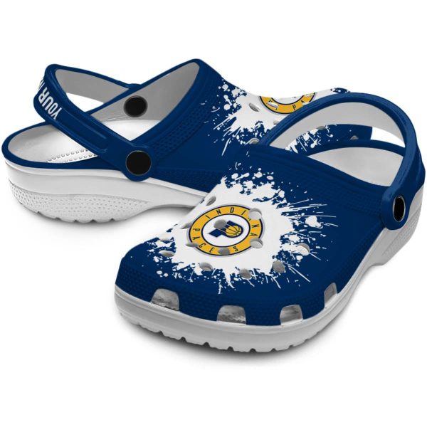 custom indiana pacers splatter background clog high quality