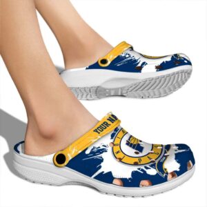 custom indiana pacers splatter pattern clog fashion forward