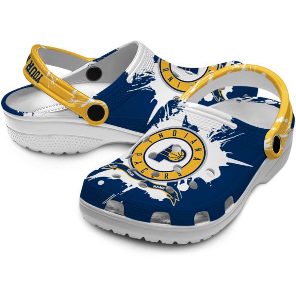custom indiana pacers splatter pattern clog high quality