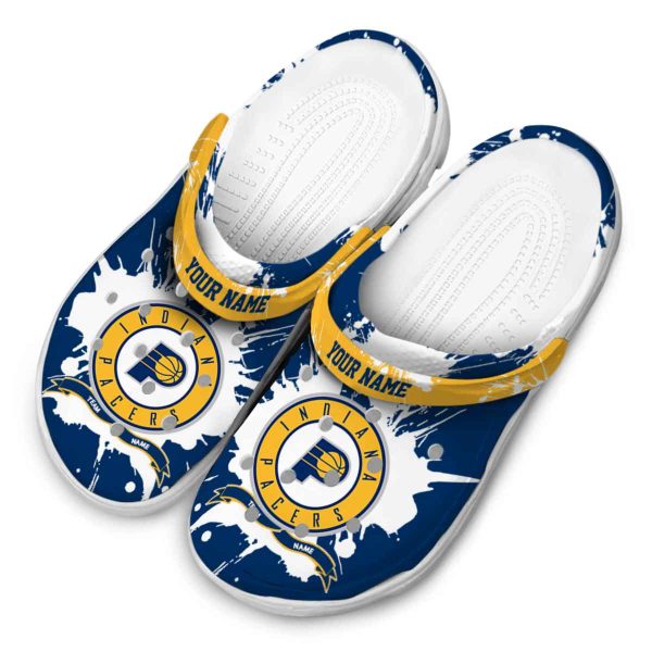 custom indiana pacers splatter pattern clog latest model