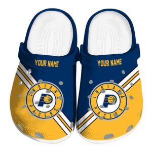 custom indiana pacers striped accents clog best selling