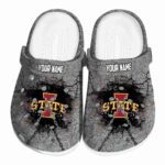 custom iowa state cyclones cracked ground texture clog best selling
