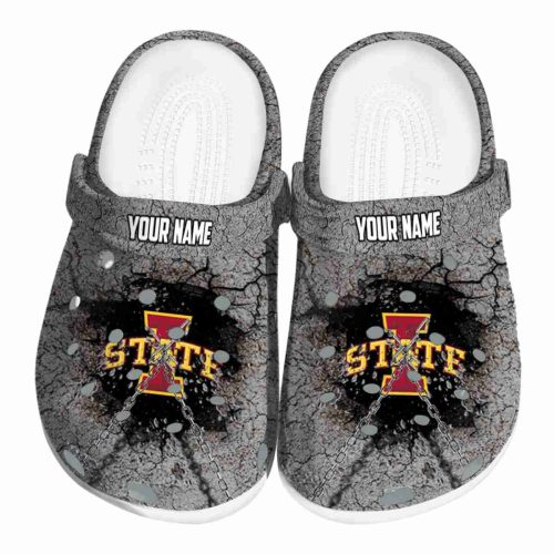 custom iowa state cyclones cracked ground texture clog best selling