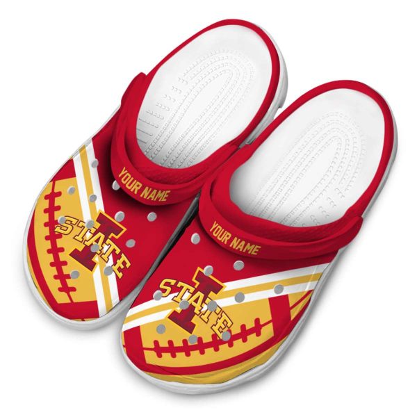 custom iowa state cyclones football motif clog latest model
