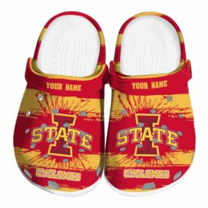 custom iowa state cyclones paint splatter graphics clog best selling