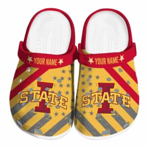custom iowa state cyclones star spangled graphic clog best selling