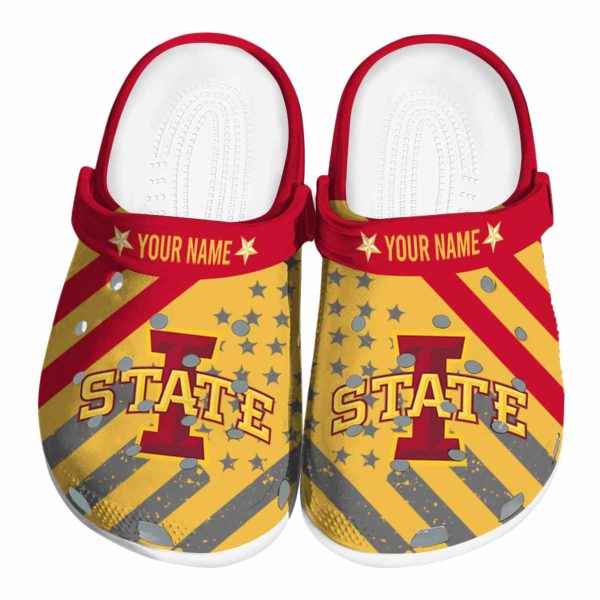 custom iowa state cyclones star spangled graphic clog best selling