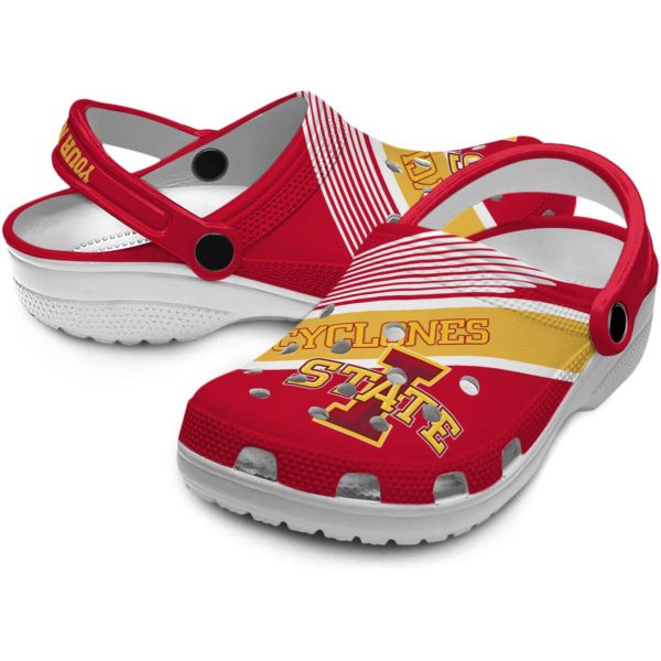 custom iowa state cyclones vibrant dual tone clog high quality