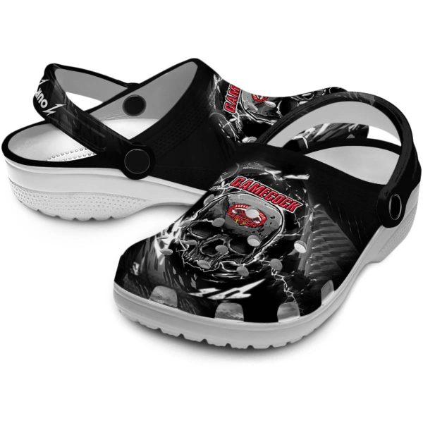 custom jacksonville state gamecocks gothic skull clog high quality