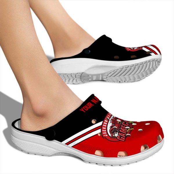 custom jacksonville state gamecocks striped accents clog fashion forward