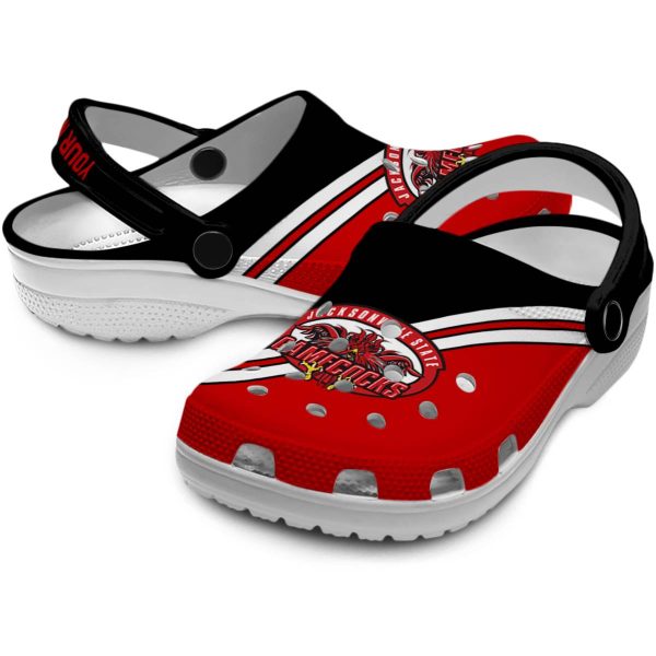 custom jacksonville state gamecocks striped accents clog high quality