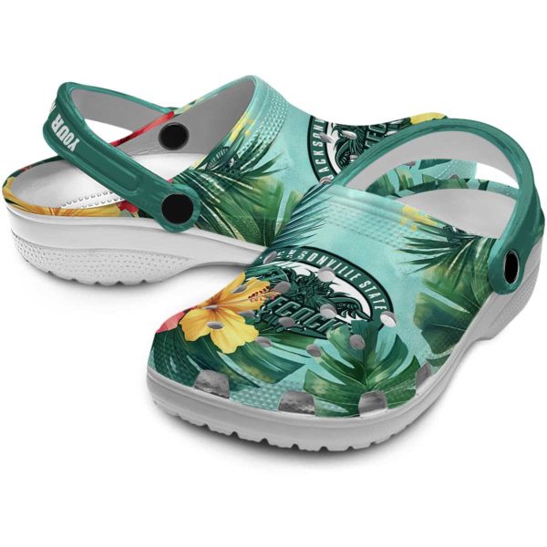 custom jacksonville state gamecocks tropical vibes clog high quality