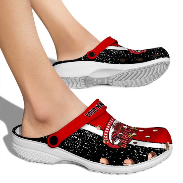 custom jacksonville state gamecocks vertical stripes clog fashion forward