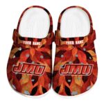 custom james madison dukes autumn leaves clog best selling