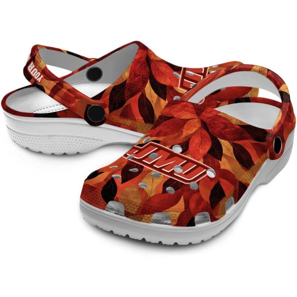 custom james madison dukes autumn leaves clog high quality