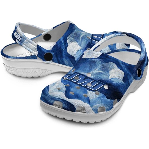 custom james madison dukes ocean waves clog high quality