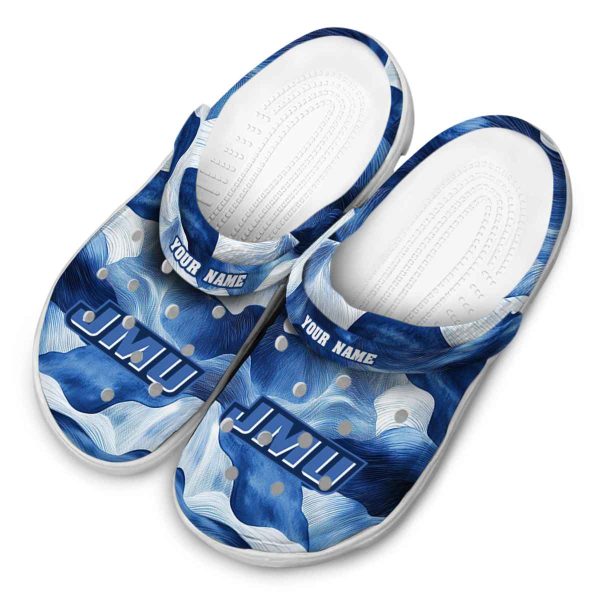 custom james madison dukes ocean waves clog latest model