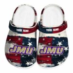 custom james madison dukes patriotic stripes clog best selling