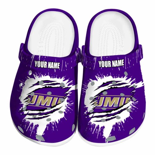 custom james madison dukes splash motif background clog best selling