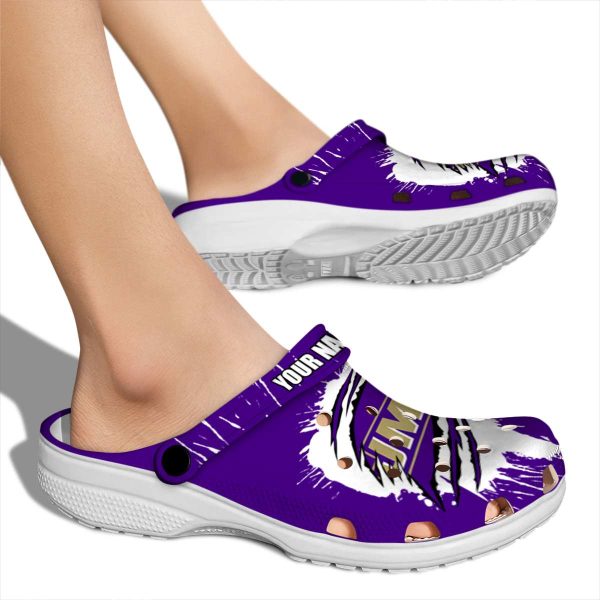 custom james madison dukes splash motif background clog fashion forward
