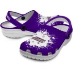 Custom James Madison Dukes Splatter Background Clog