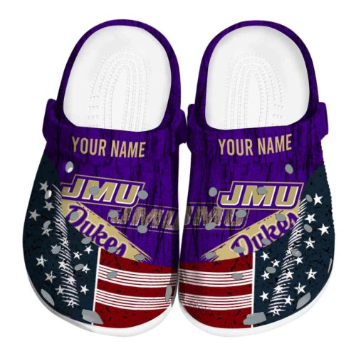 custom james madison dukes star spangled side pattern clog best selling