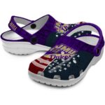 custom james madison dukes star spangled side pattern clog best selling