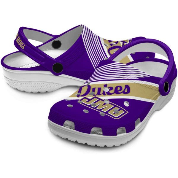 custom james madison dukes vibrant dual tone clog high quality