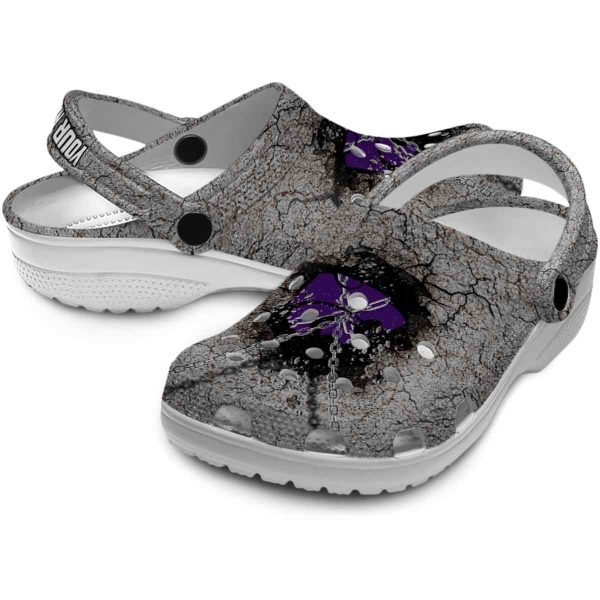 custom kansas state wildcats cracked ground texture clog high quality