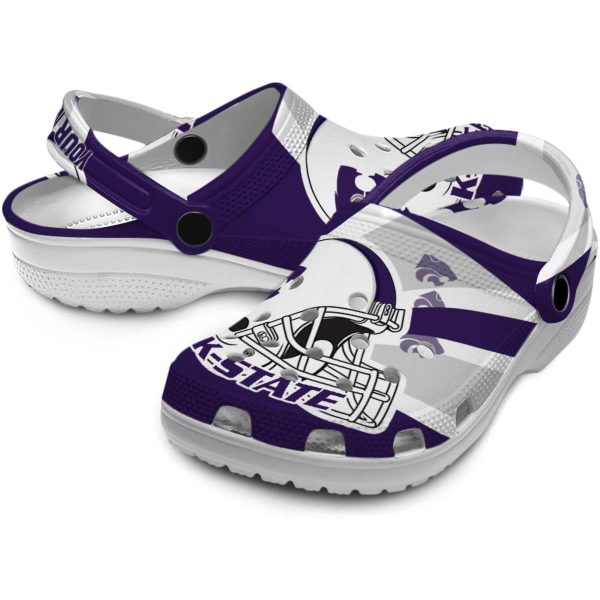 custom kansas state wildcats football helmet clog high quality