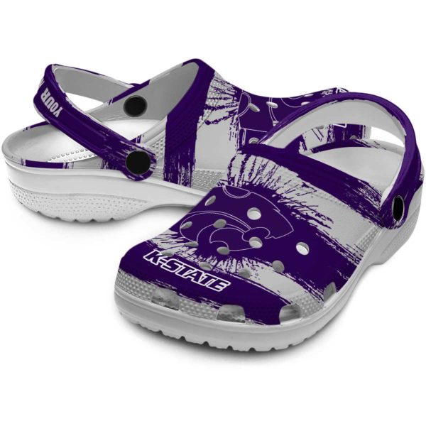 custom kansas state wildcats paint splatter graphics clog high quality